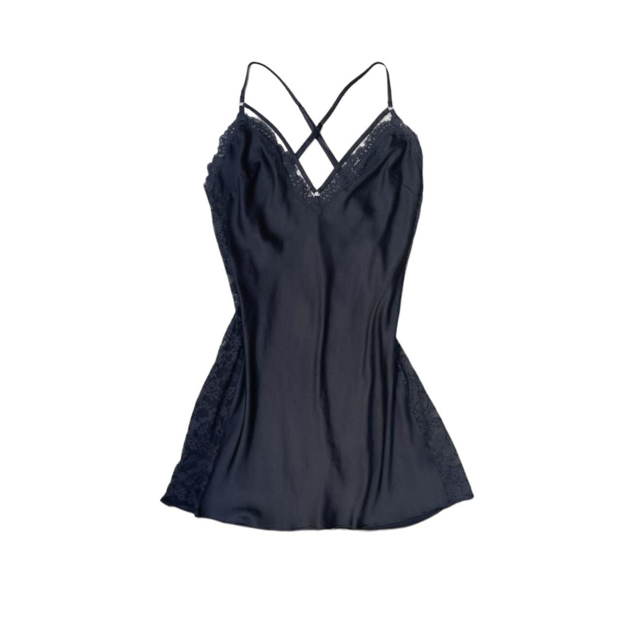 Black satin Victoria dress #blackdress... - Depop