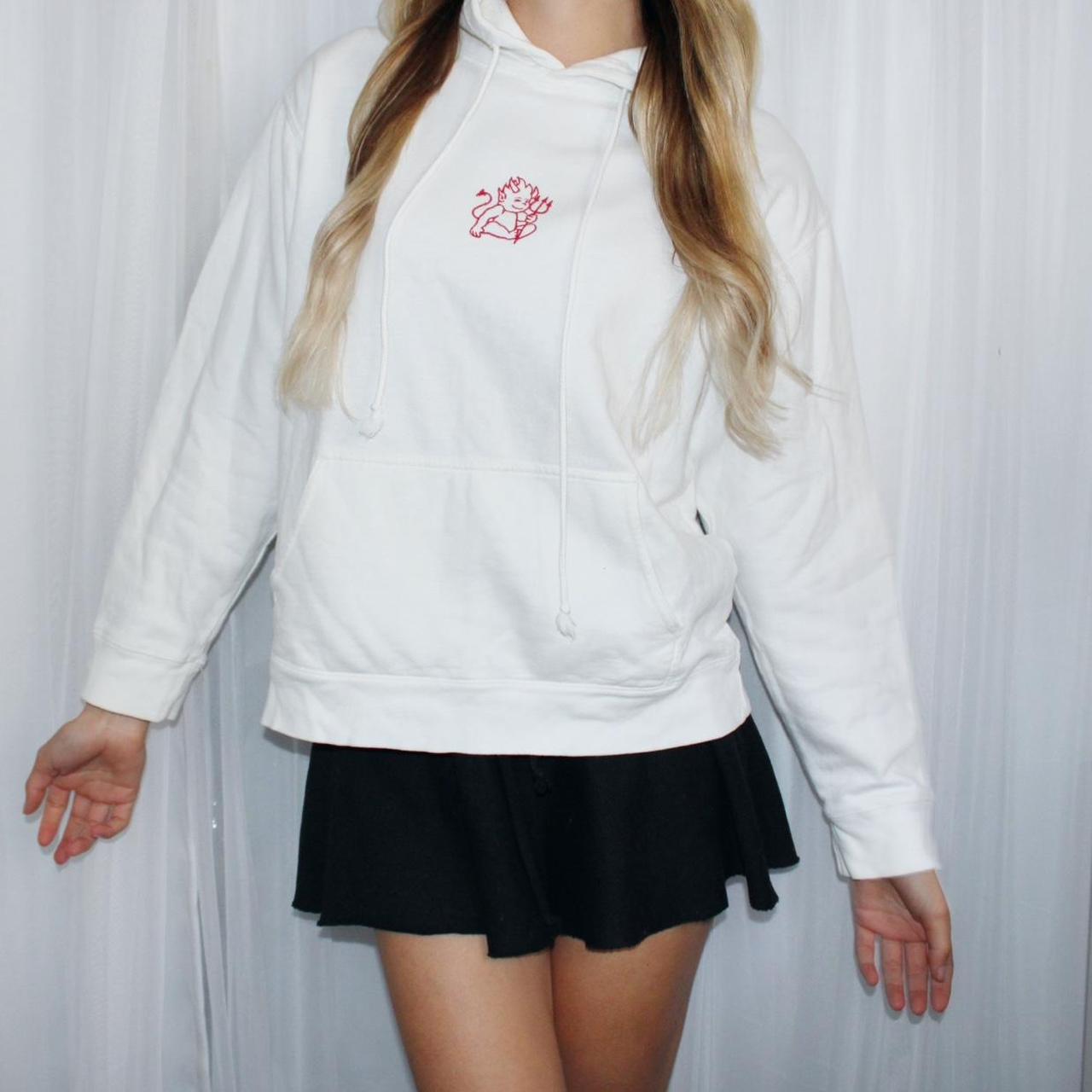brandy Melville devil hoodie 🤍🗝️, #brandy