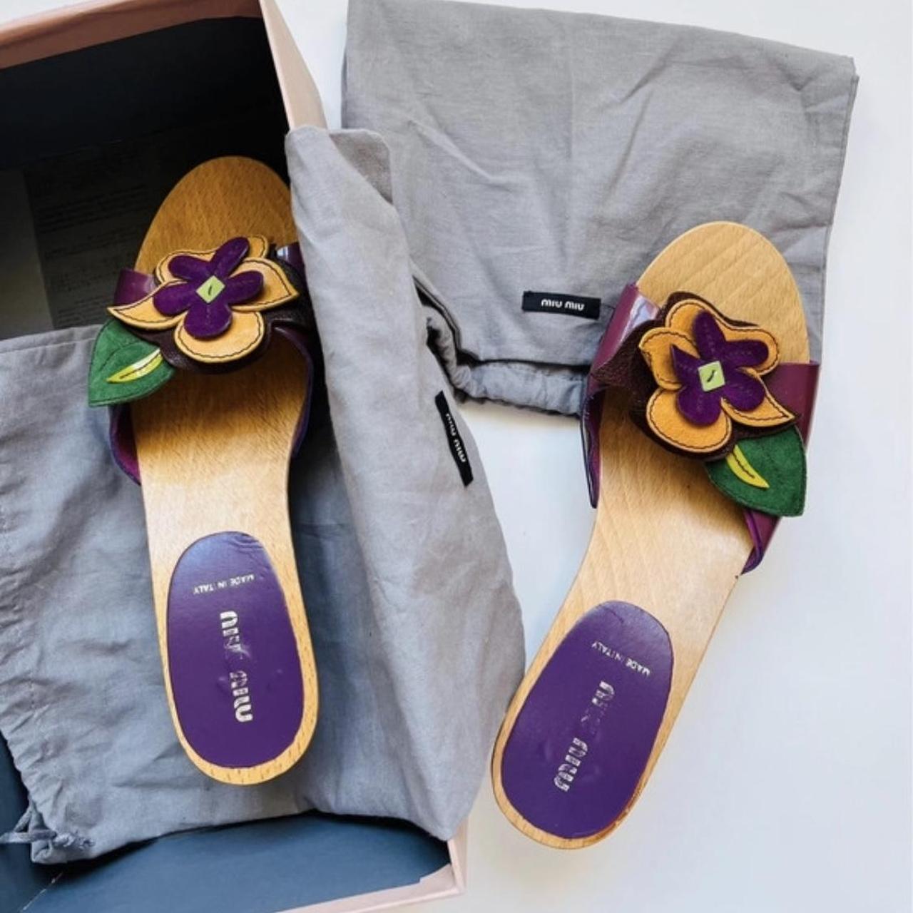 Miu Miu kitten heel mules Cutest vintage y2k Miu... - Depop