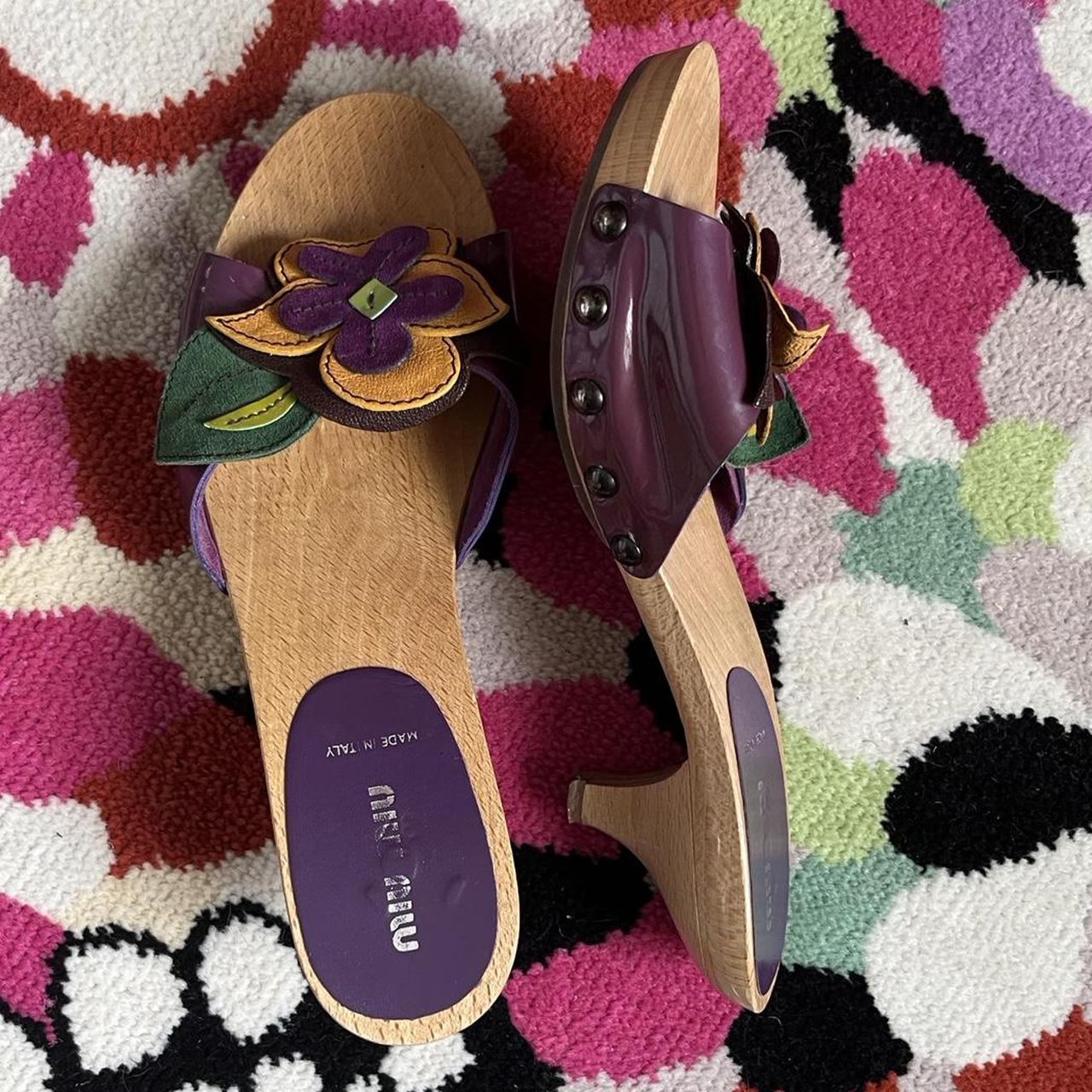 Miu Miu kitten heel mules Cutest vintage y2k Miu... - Depop