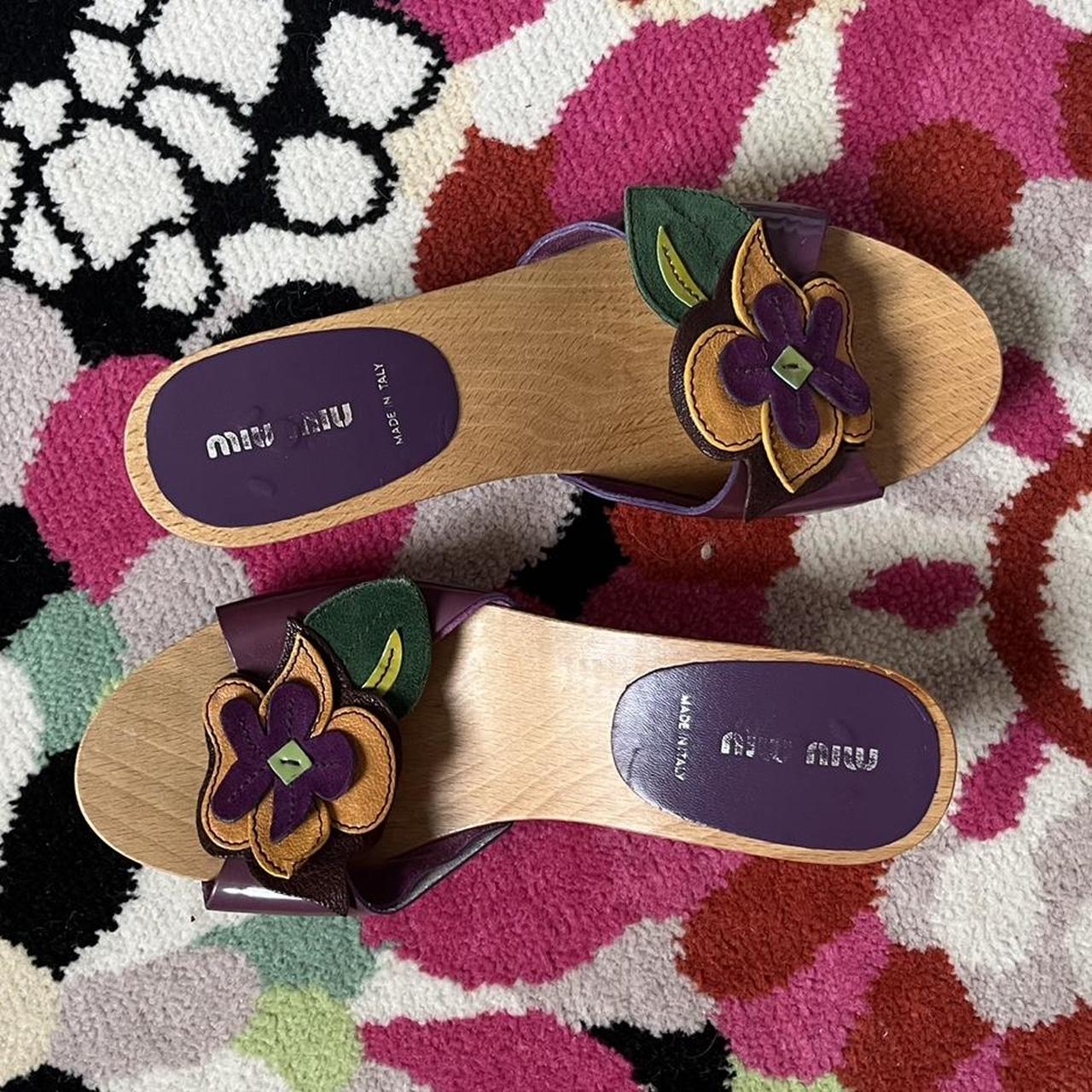 Miu Miu kitten heel mules Cutest vintage y2k Miu... - Depop