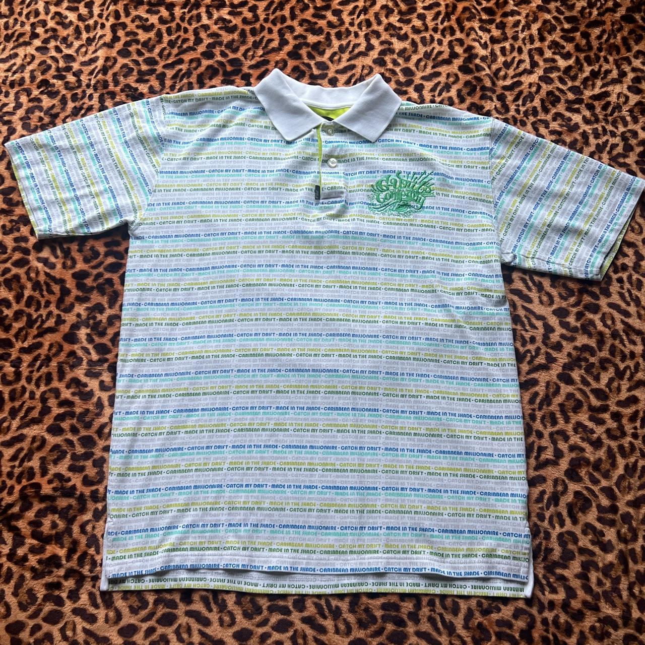 Men's Green and White Poloshirts Depop