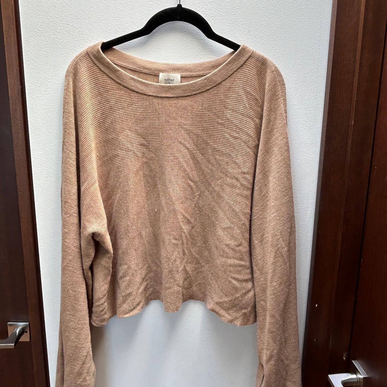 Aritzia Wilfred Emmy Sweater Ties on sleeves around. Depop