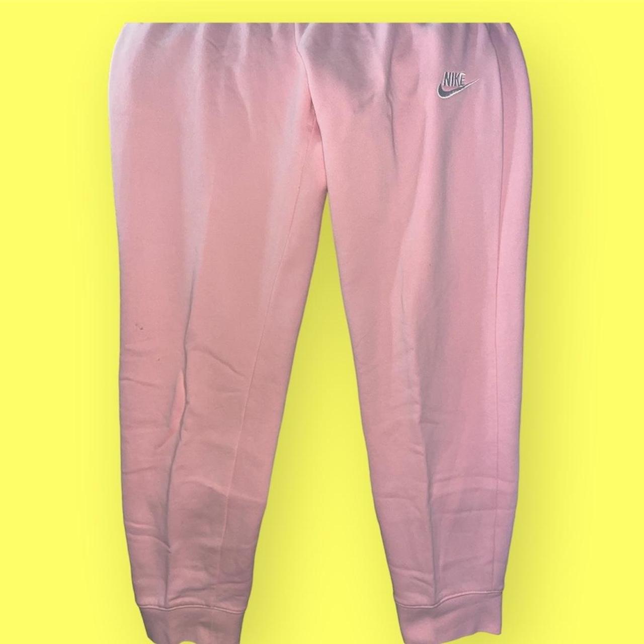 nike pink satin joggers