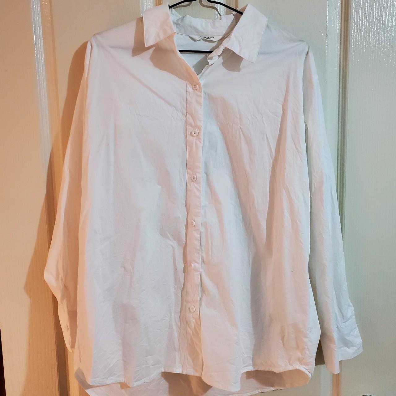 Glassons white oversized button up shirt. Great as... - Depop