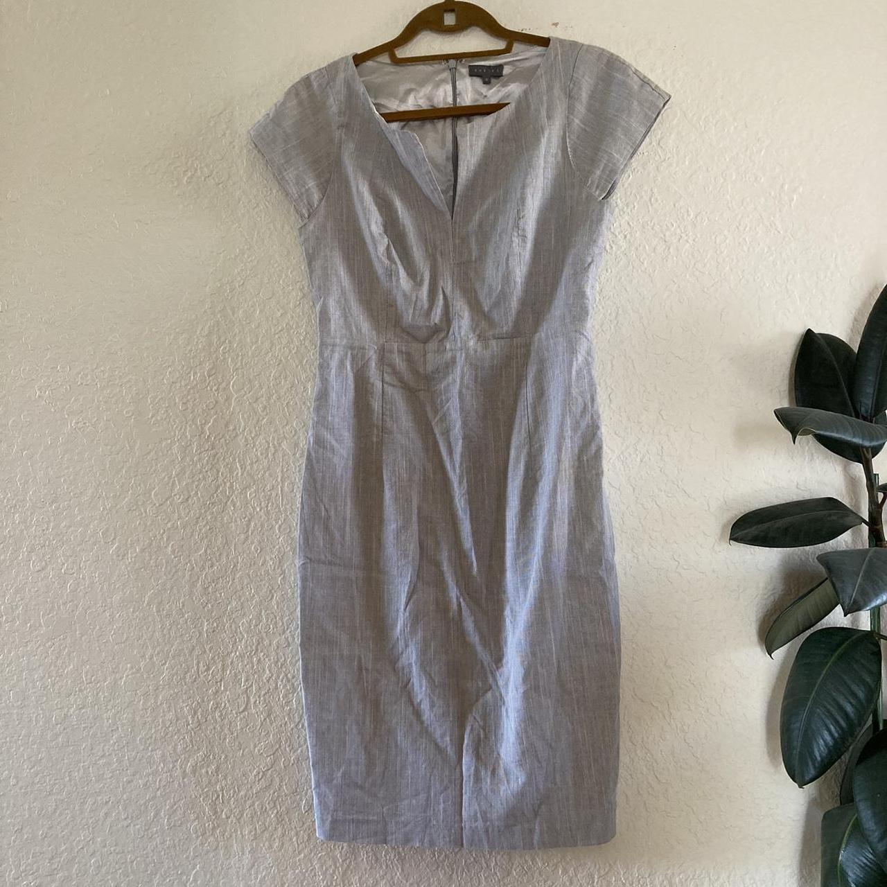 Grey Sheike cap sleeve shift dress size 10. Great... - Depop