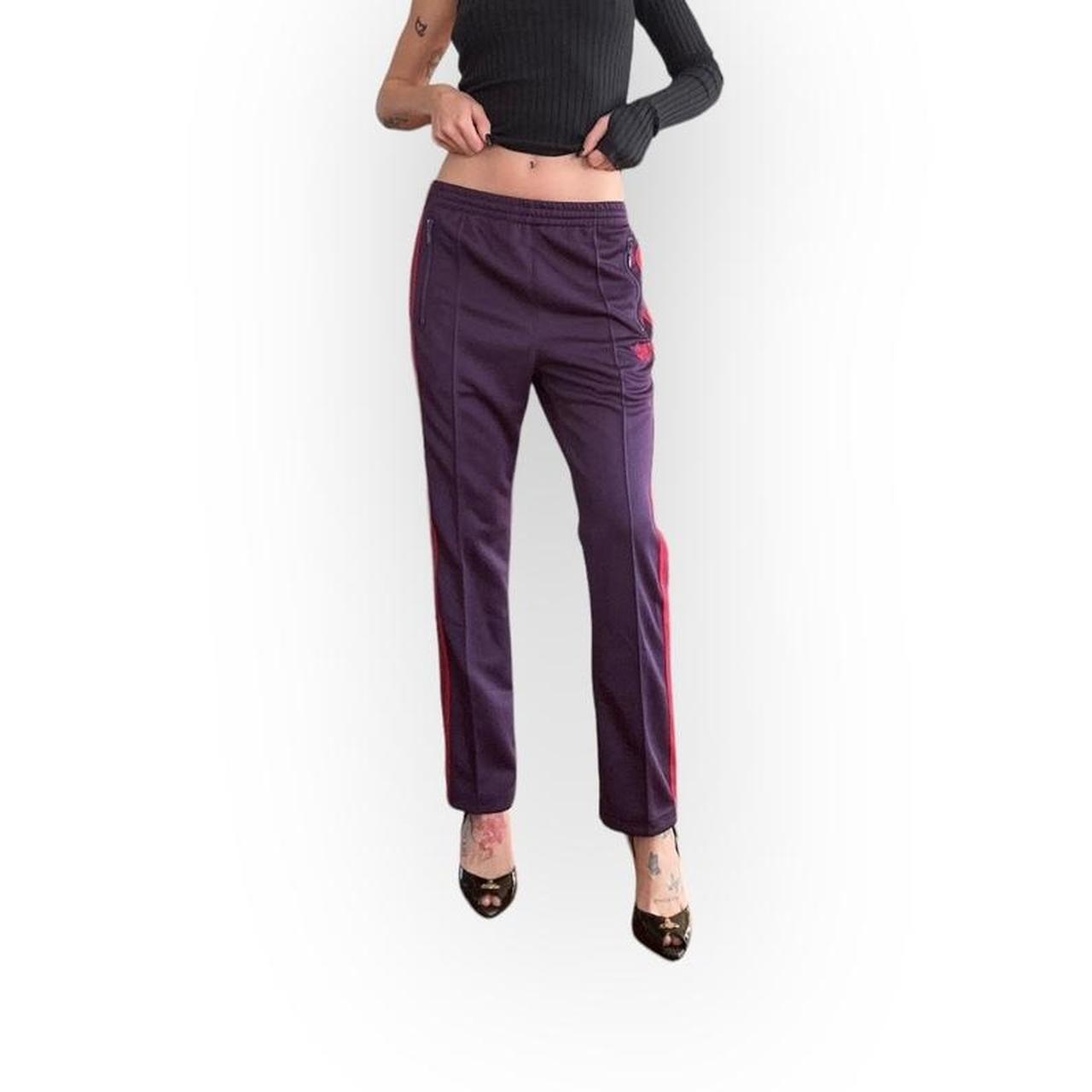BRAND NEW NEEDLES TRACK PANTS Purple with red | Depop