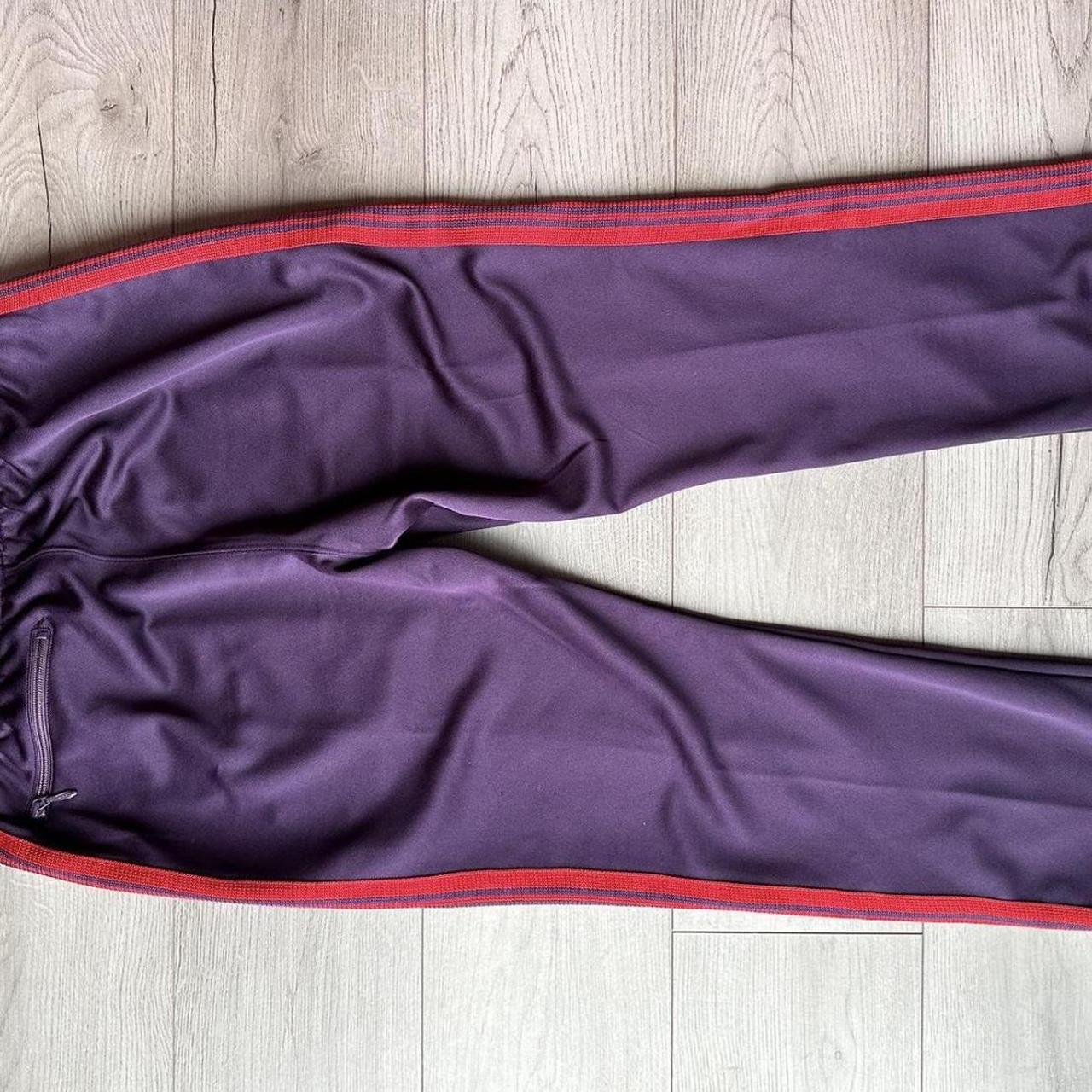 BRAND NEW NEEDLES TRACK PANTS Purple with red | Depop