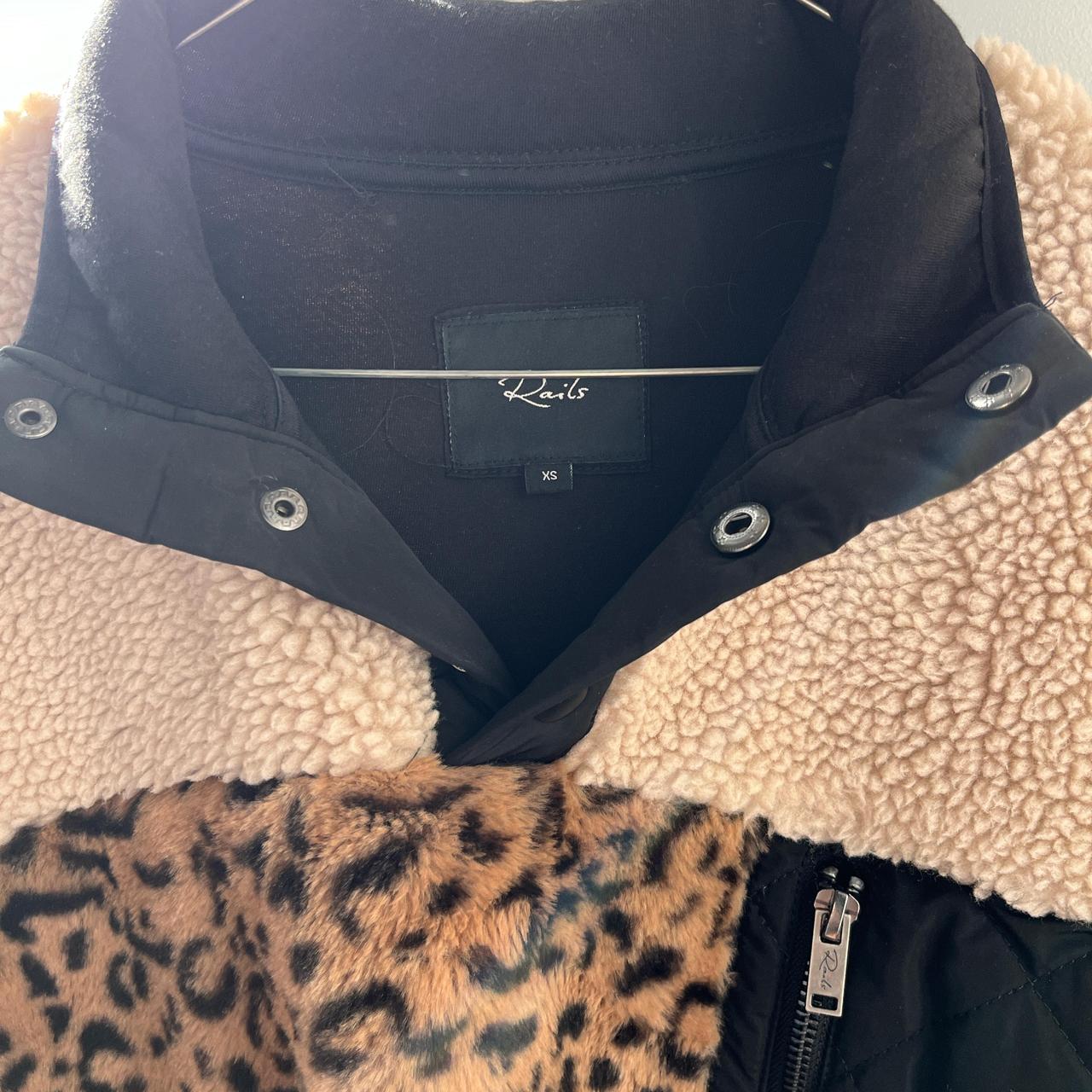 Rails brown Sherpa leopard print fleece Depop