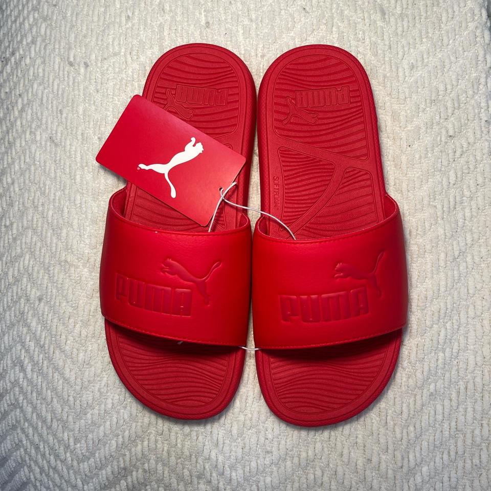 Red store puma sliders