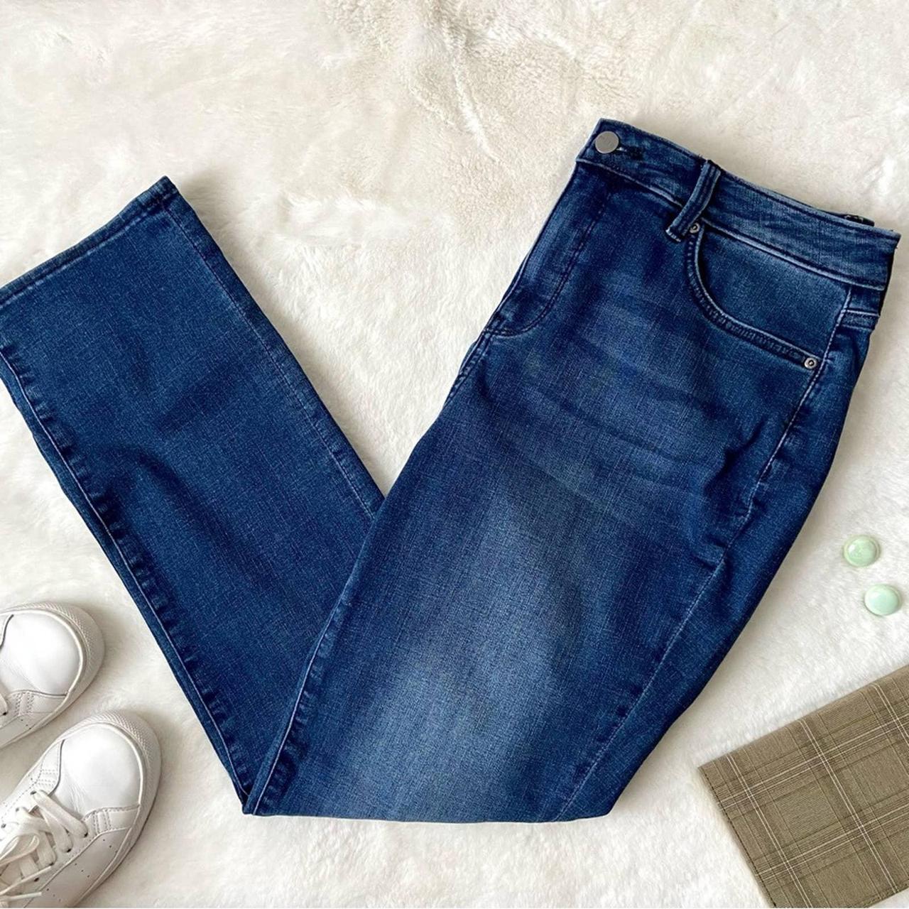 The Sherry Slim Jeans by NYDJ in a medium rinse with... - Depop