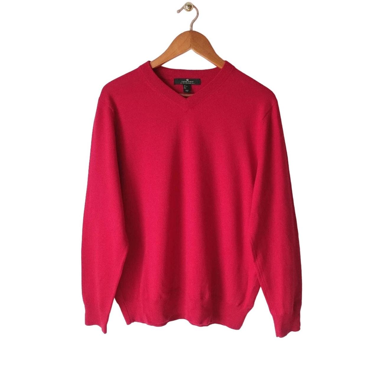 Daniel Bishop Red Merino Wool buy Sweater Size Large