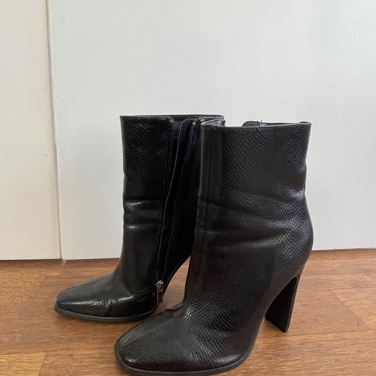 billini heeled boots size 7, runs slightly large... - Depop