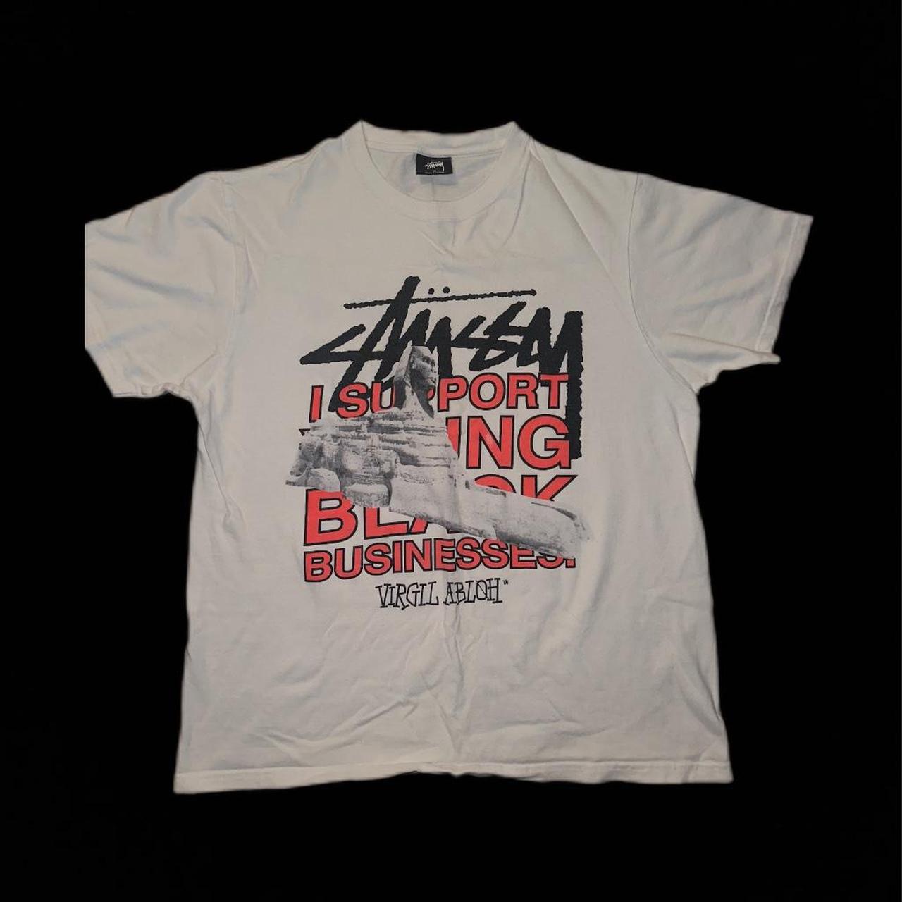 stussy off-white world tour teeステューシー