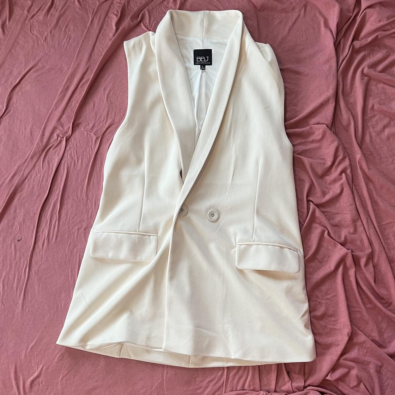 Off white oversized blazer dress from BBJ Los... Depop