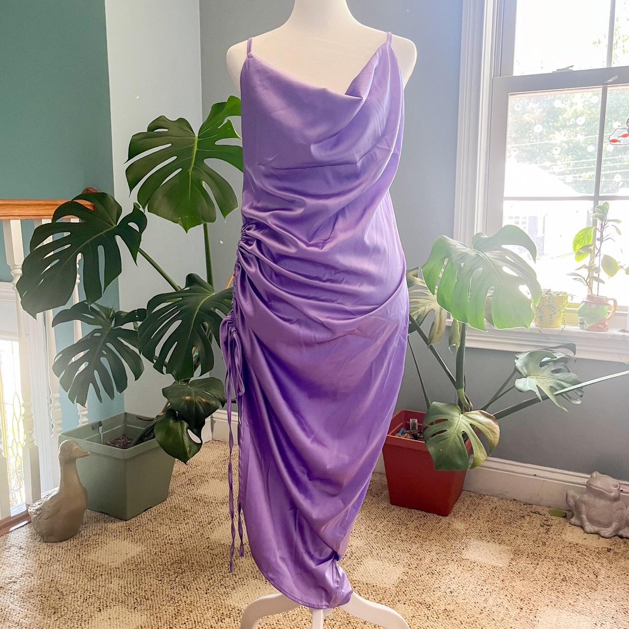 2024 Womens XL purple shiny dress