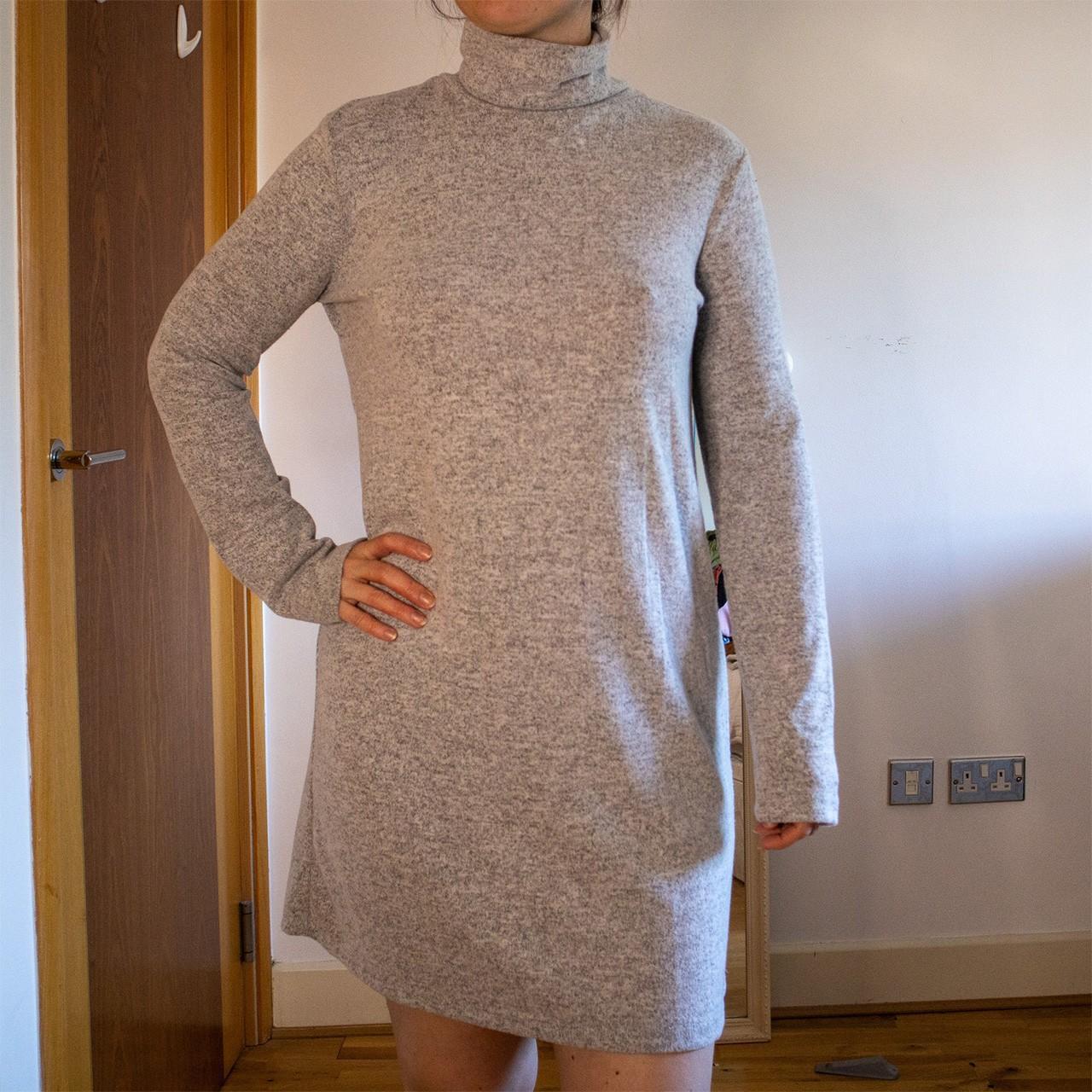 Comfy Zara grey turtle neck jumper dress Super soft. Depop