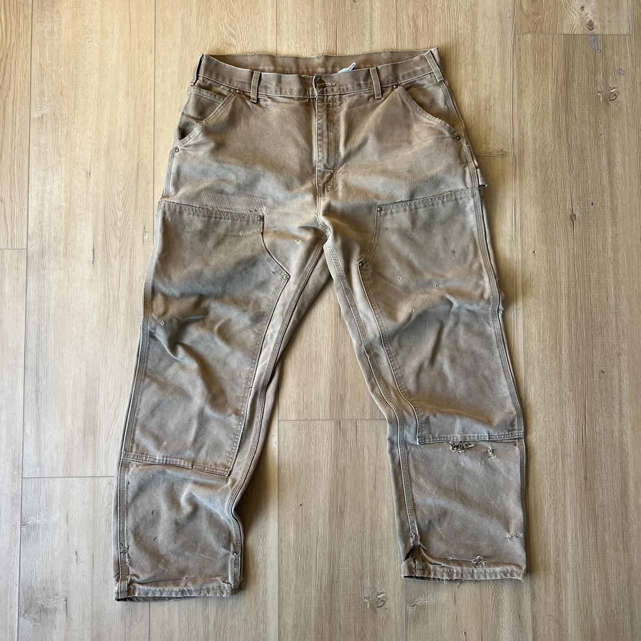 Carhartt pants made in usa double knee Mens size - Depop