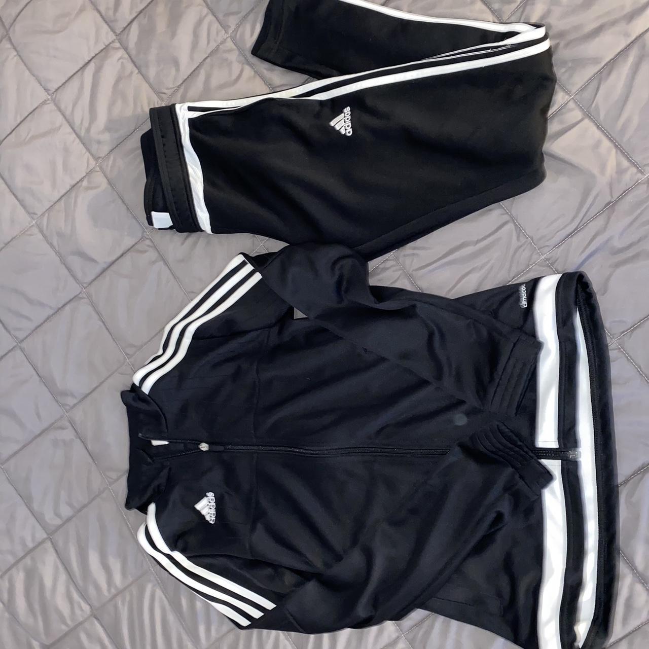 adidas sweat suit • both clothing pieces are a... - Depop