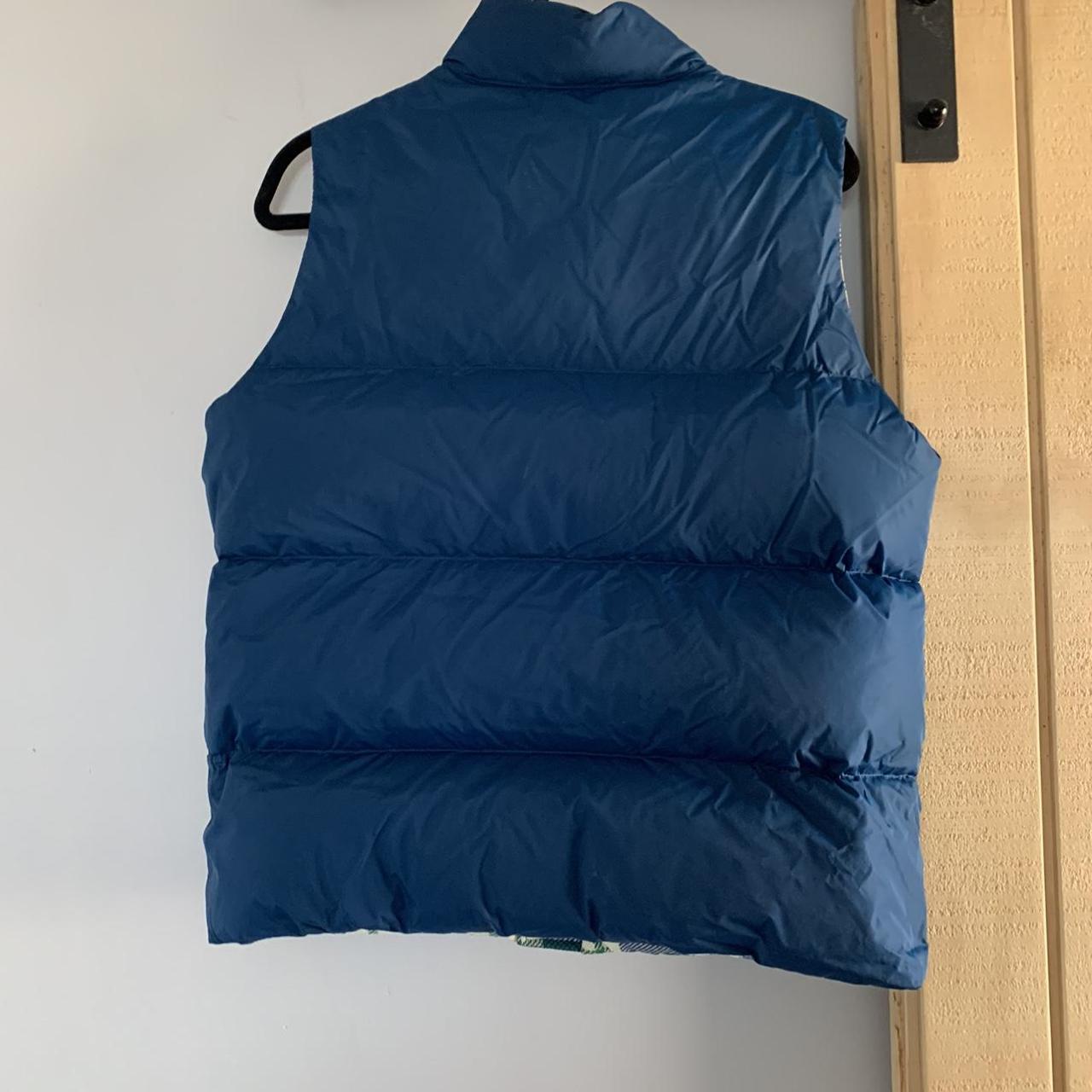 Reversible golf puffer vest , Blue and plaid , Great...