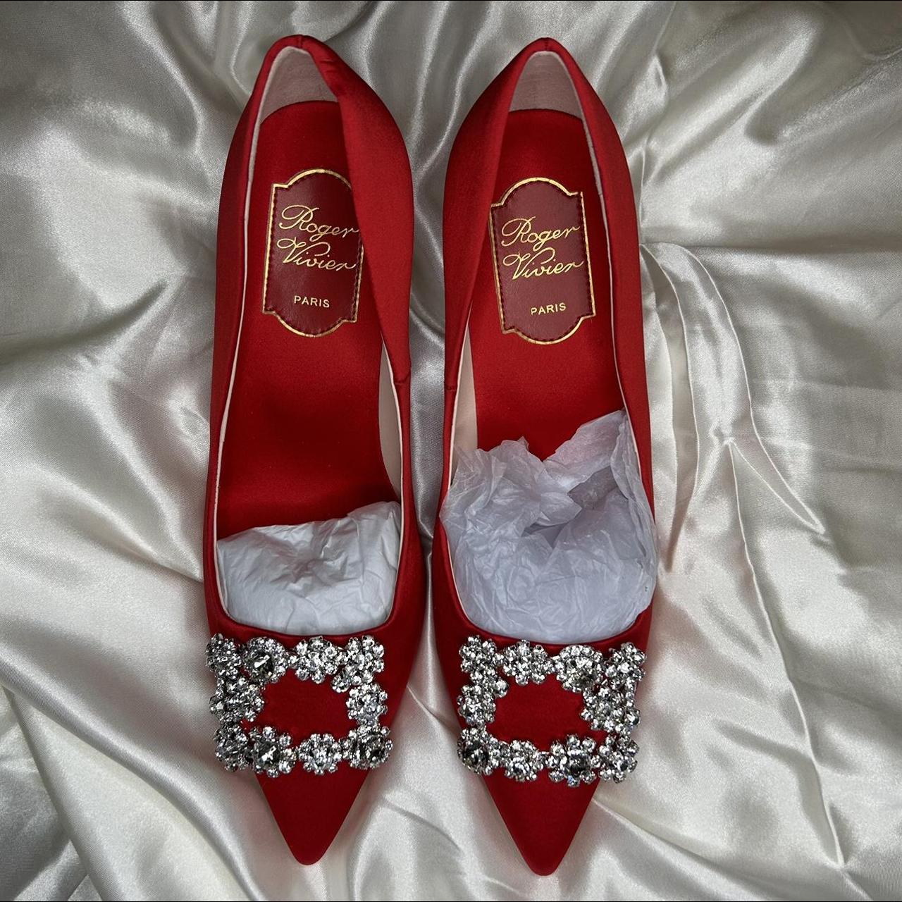 Roger vivier flower strass buckle pumps