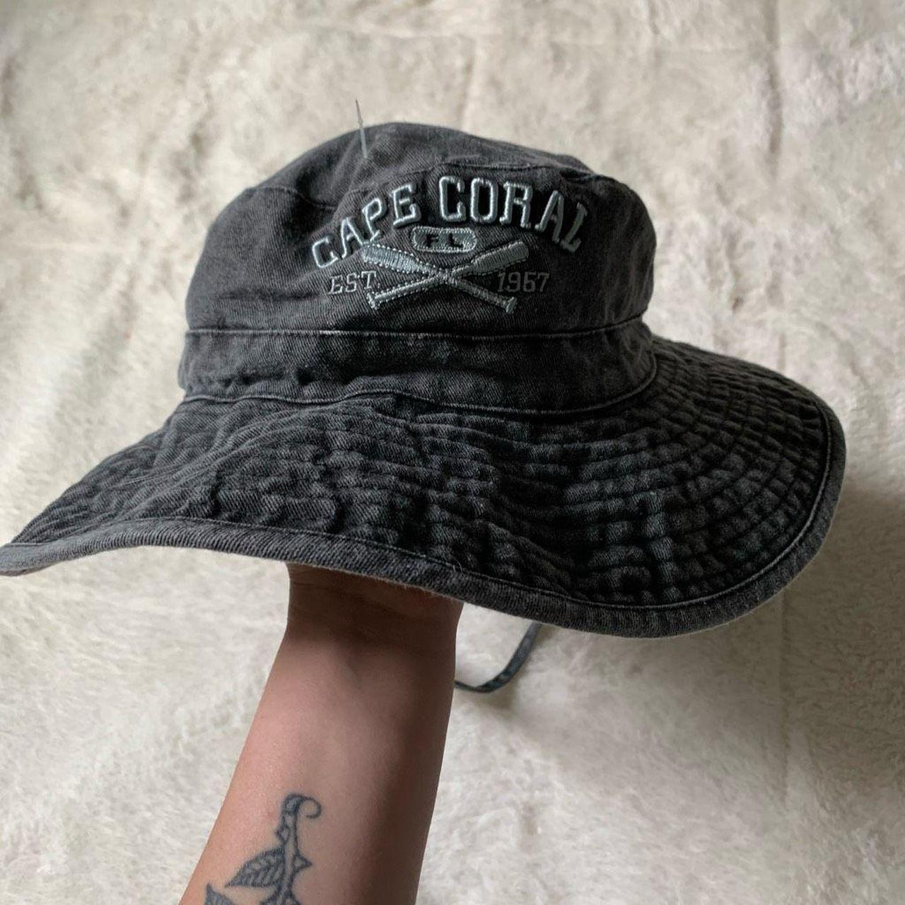 Cape Coral Florida Bucket Fishing Hat in gently used - Depop
