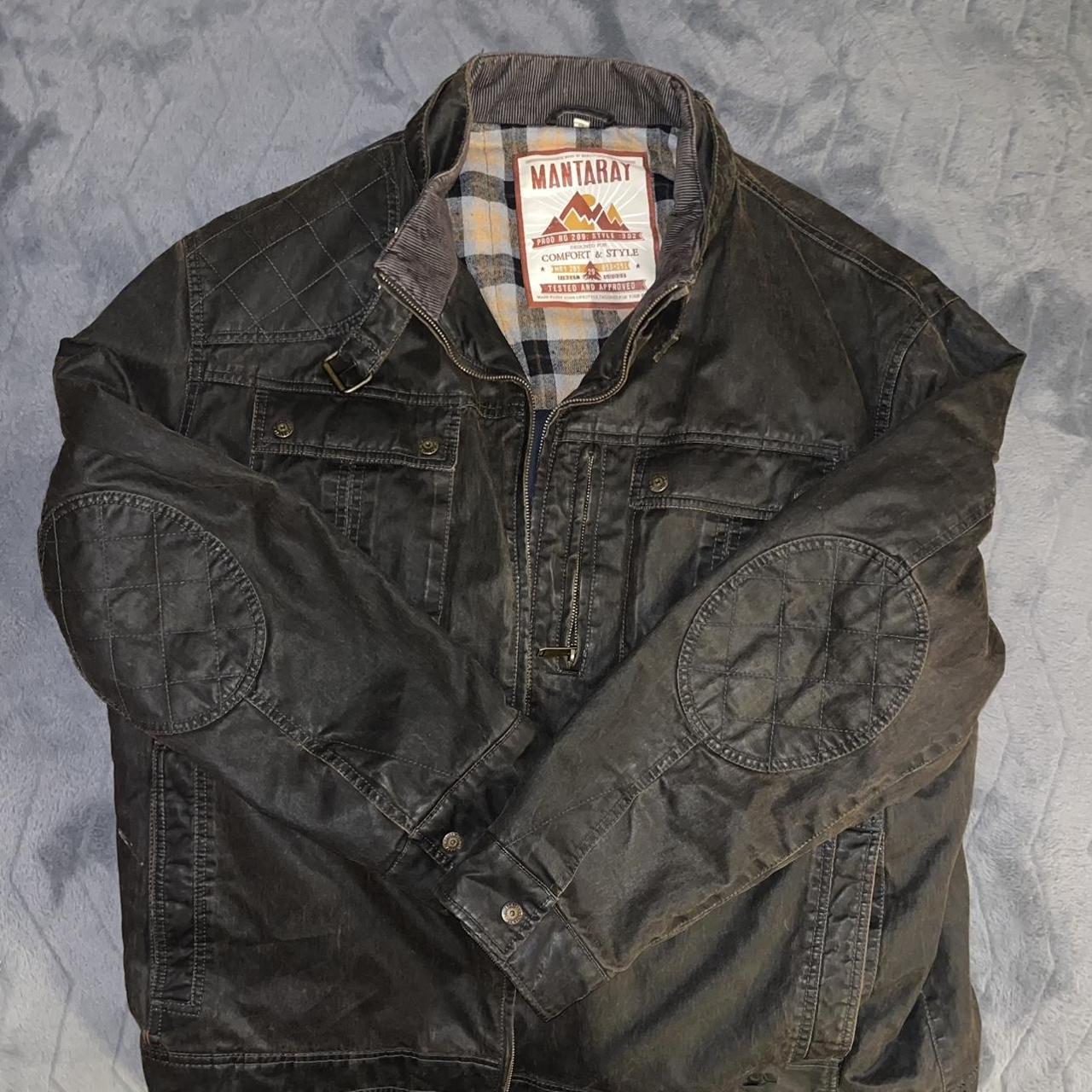 Mantaray waxed biker clearance jacket