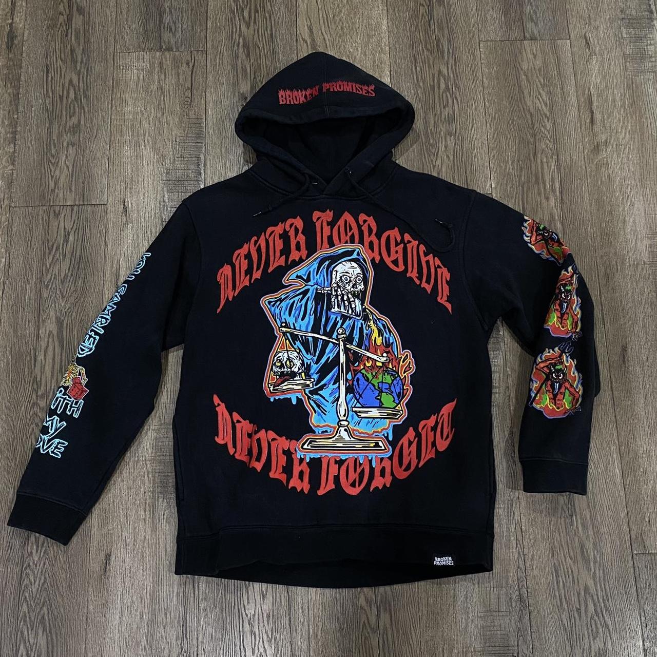 Broken promises grim reaper hoodie Super detailed... - Depop