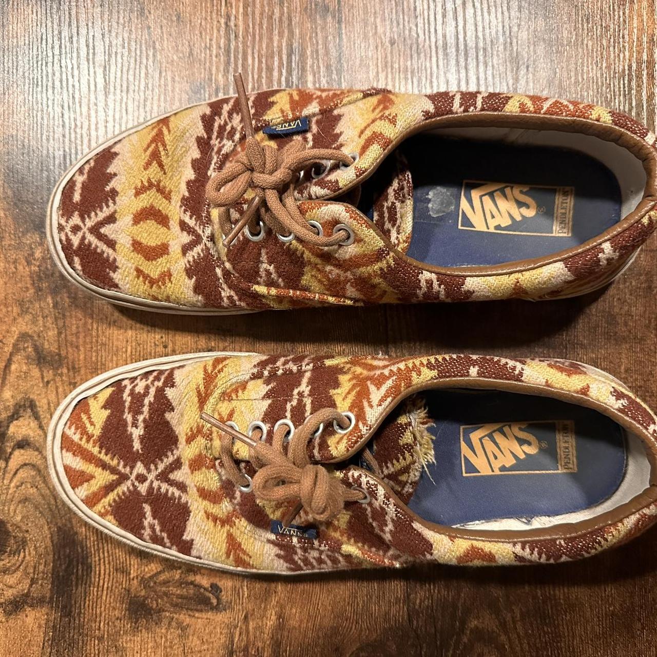 Men's Vans x Pendleton era low top decently aged Depop