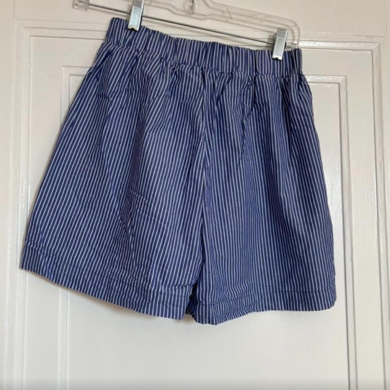 Anine Bing Liam Blue Stripe Boxer NWOT Depop