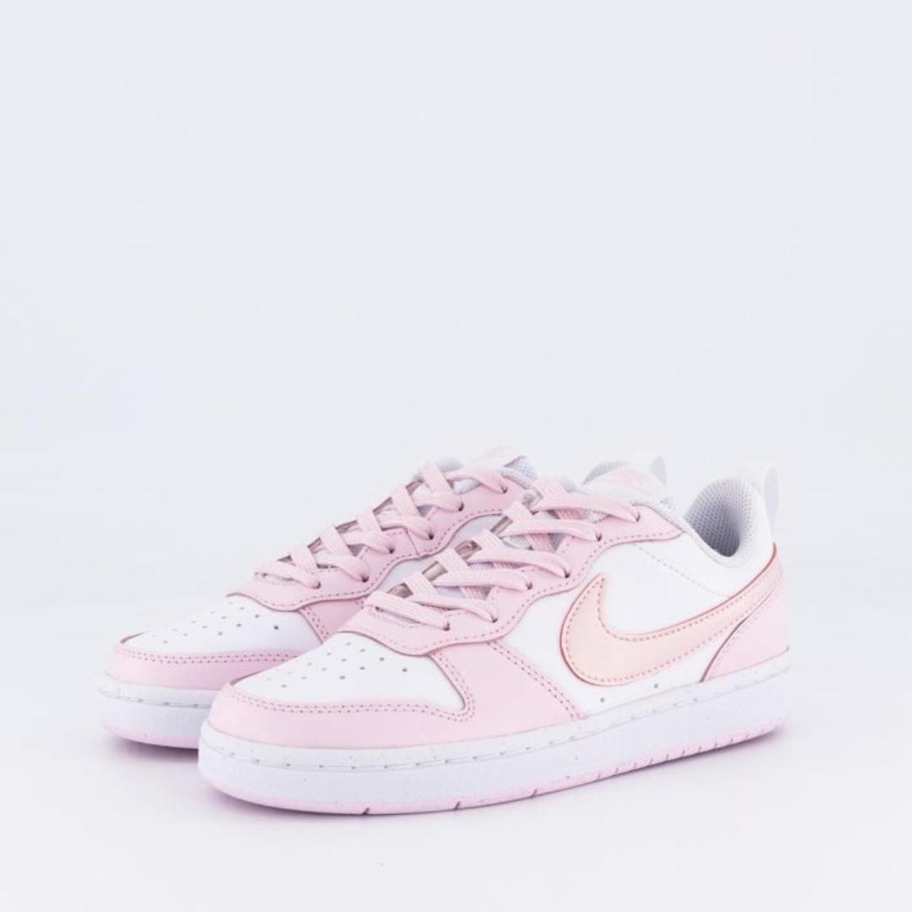 Pink and white Nike shoes - these are from the kids... - Depop