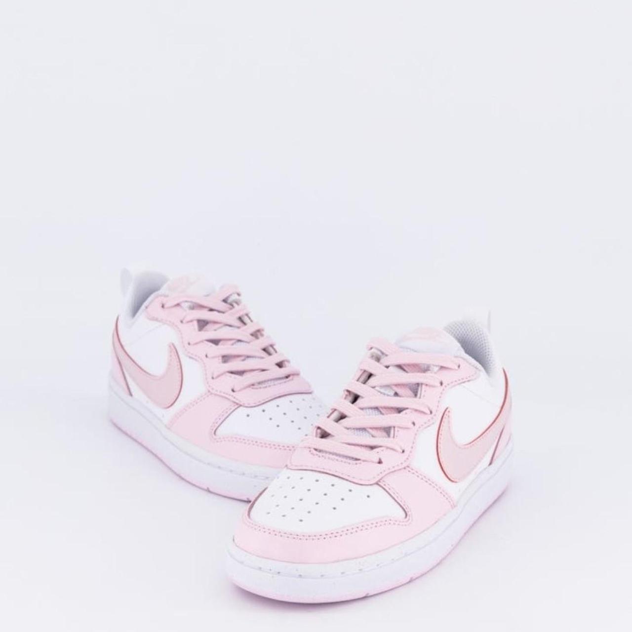 Pink and white Nike shoes - these are from the kids... - Depop