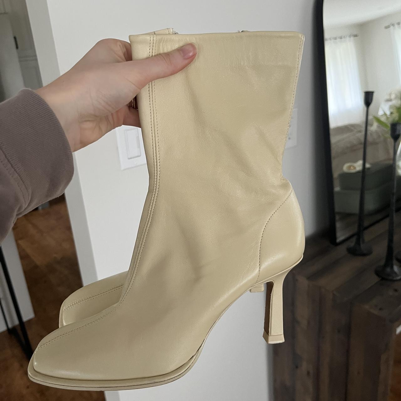zara cream suede boots