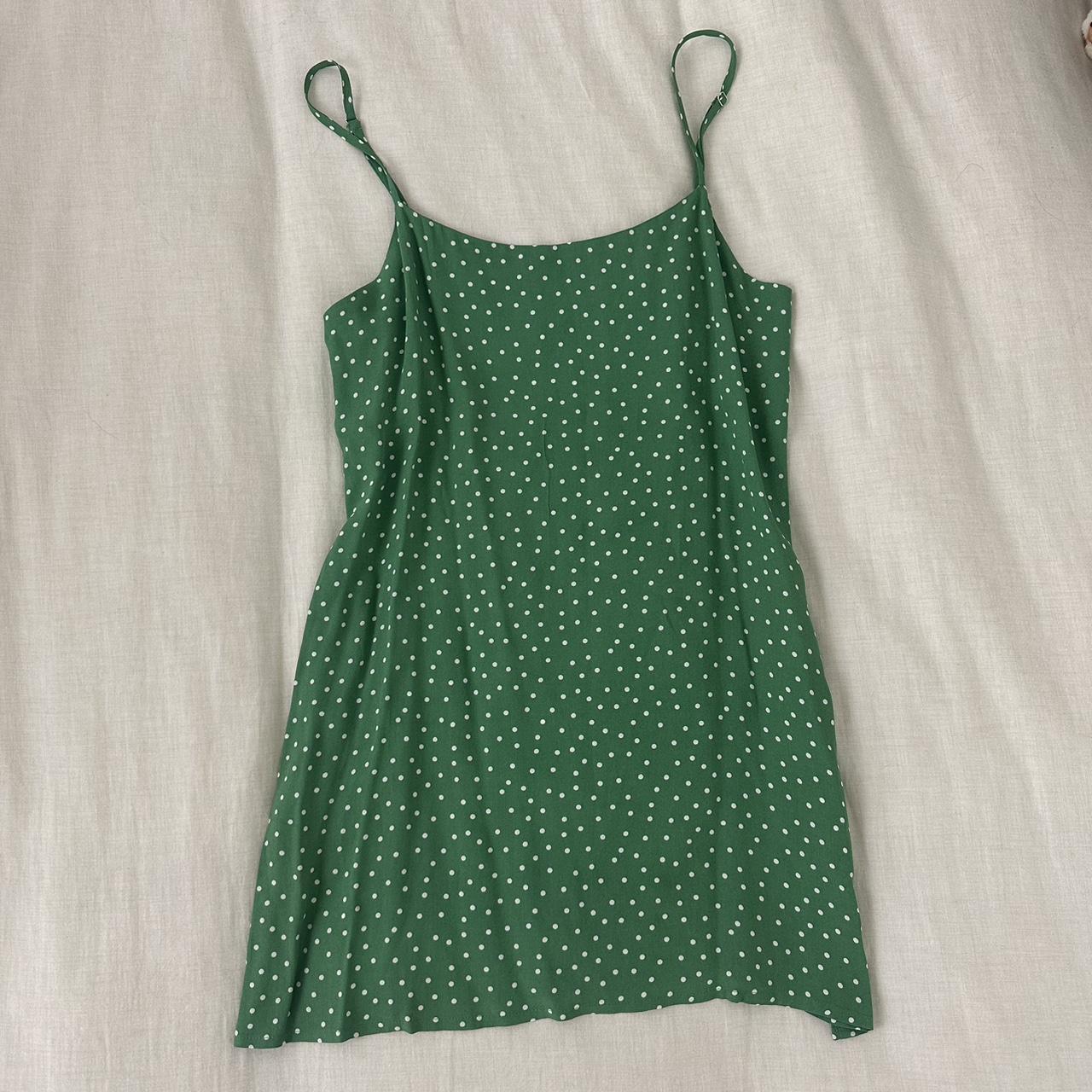 Reformation green best sale polka dot dress