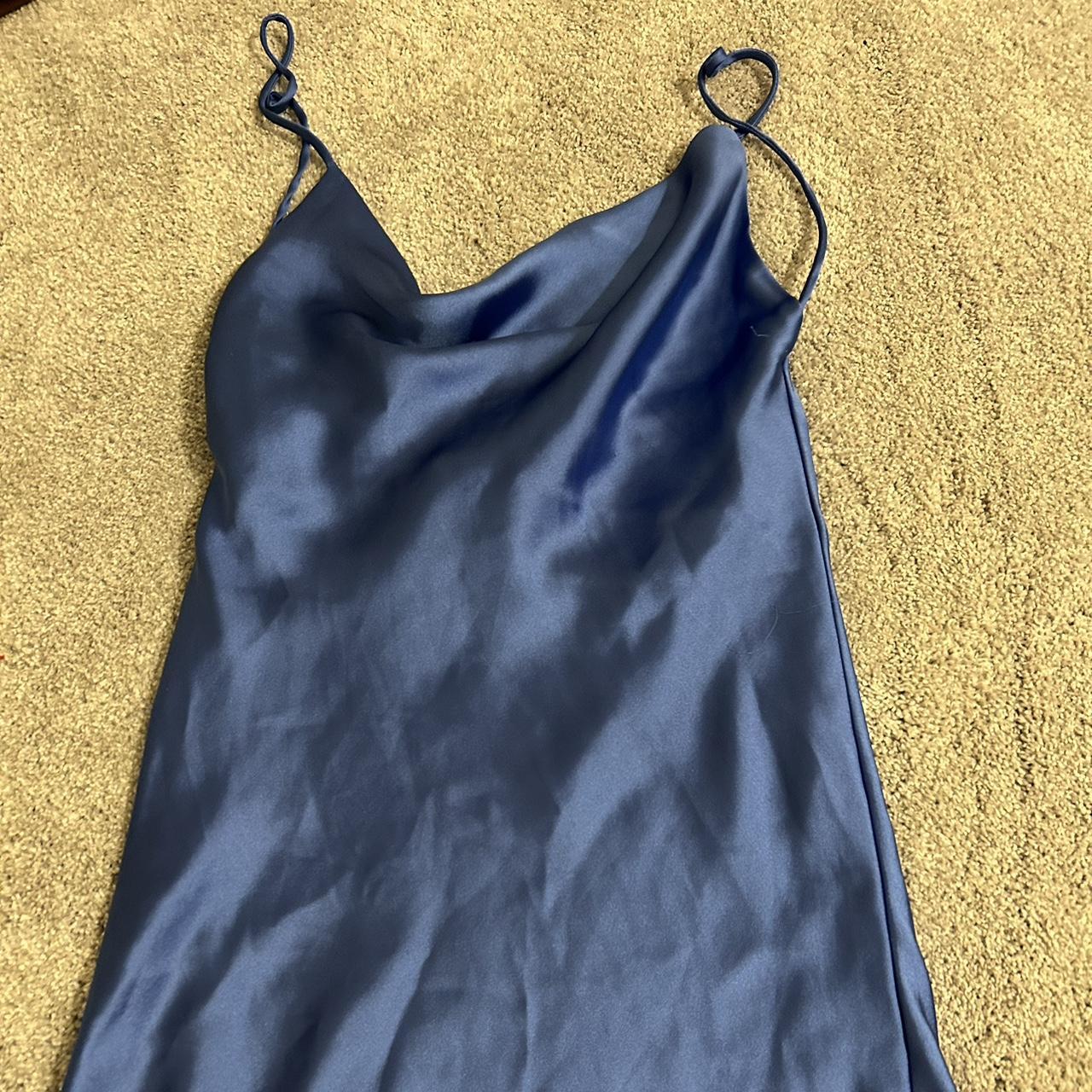 zara silk dress (worn once) - Depop