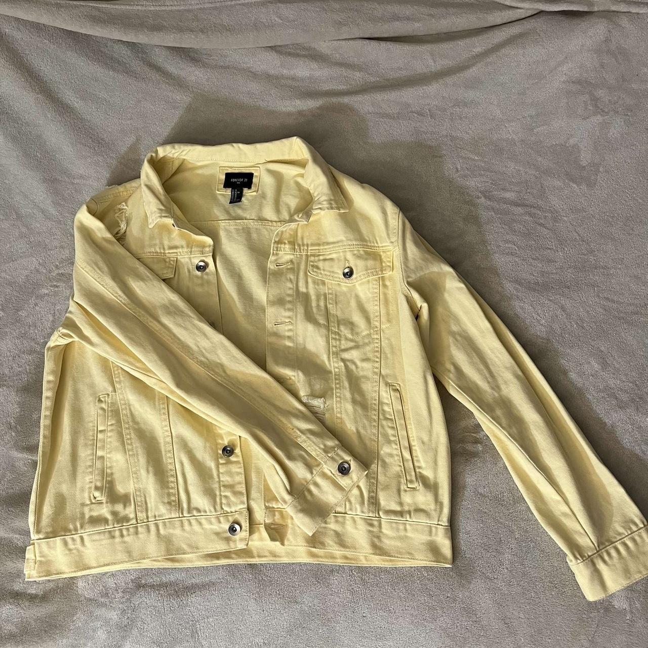 Forever 21 Yellow Jean Jacket, Overall Good - Depop