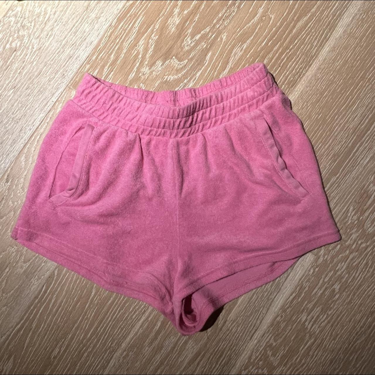 Pink best sale fluffy shorts