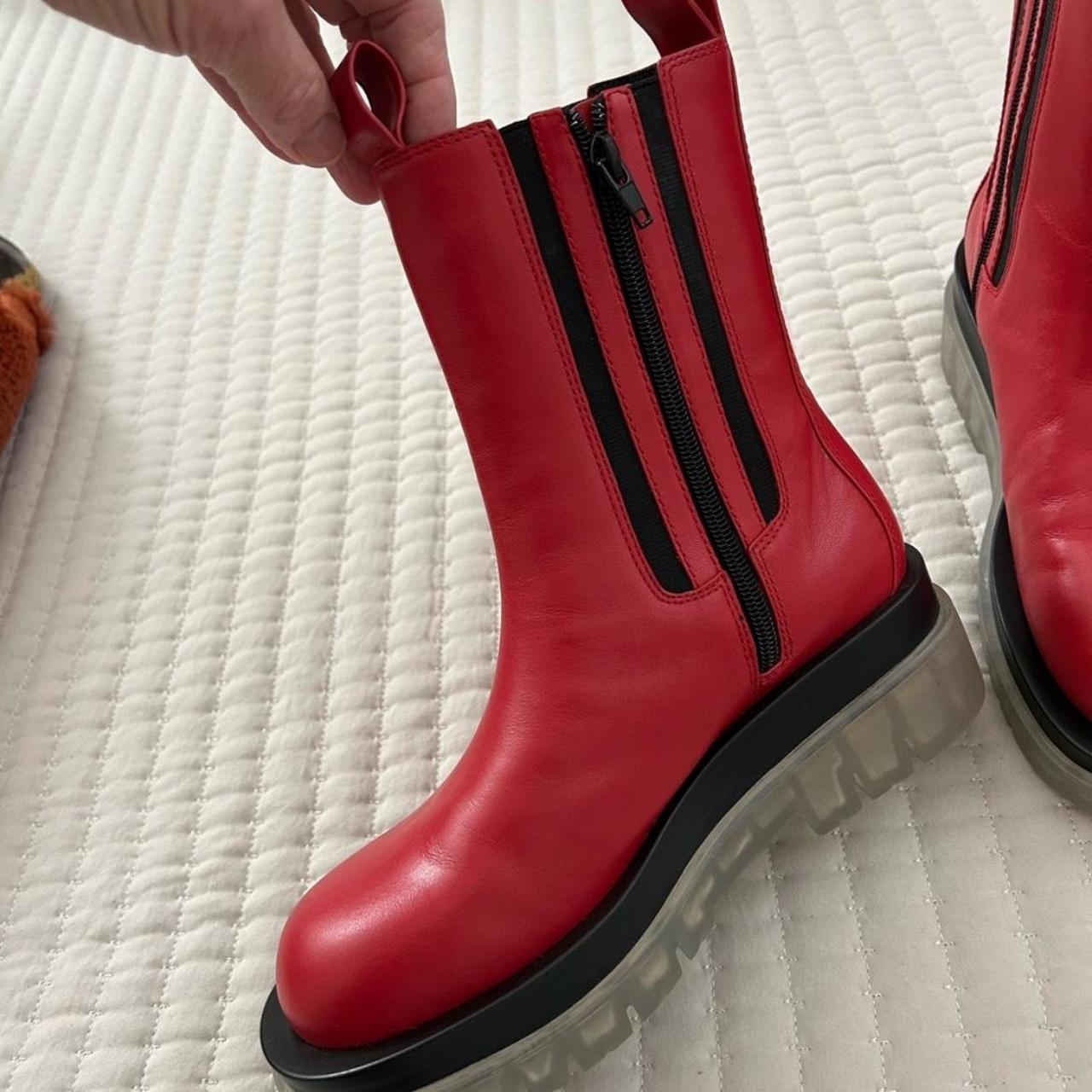 Jeffrey Campbell Tanked Red Leather Lug Depop