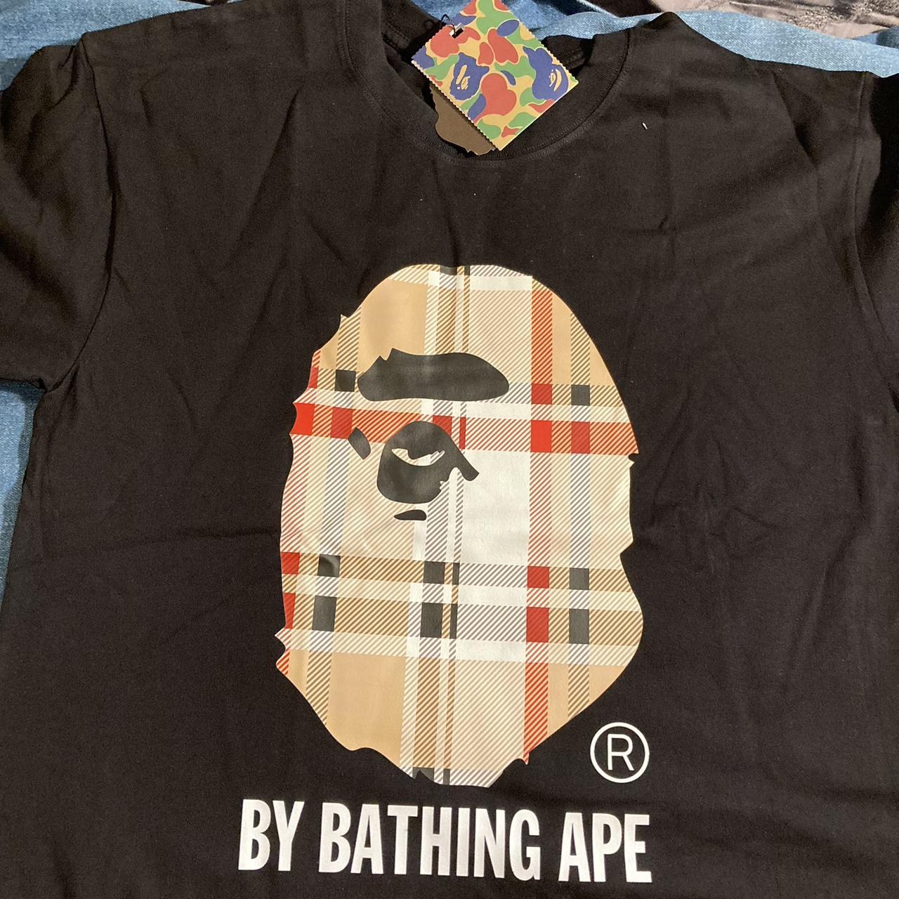 Bape on sale Check Tee “Burberry”