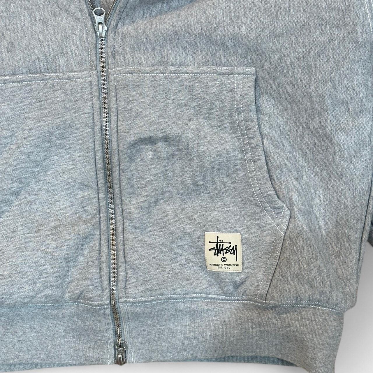 stussy double face label zip hoodie in grey. unworn | Depop stussy double face label zip hoodie in grey. unworn | Depop