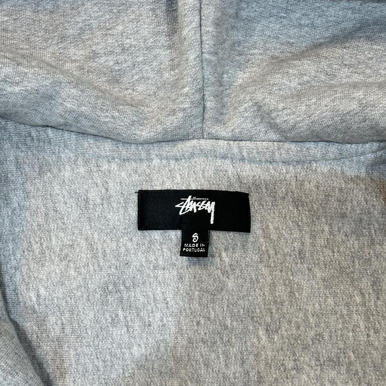 stussy double face label zip hoodie in grey. unworn | Depop