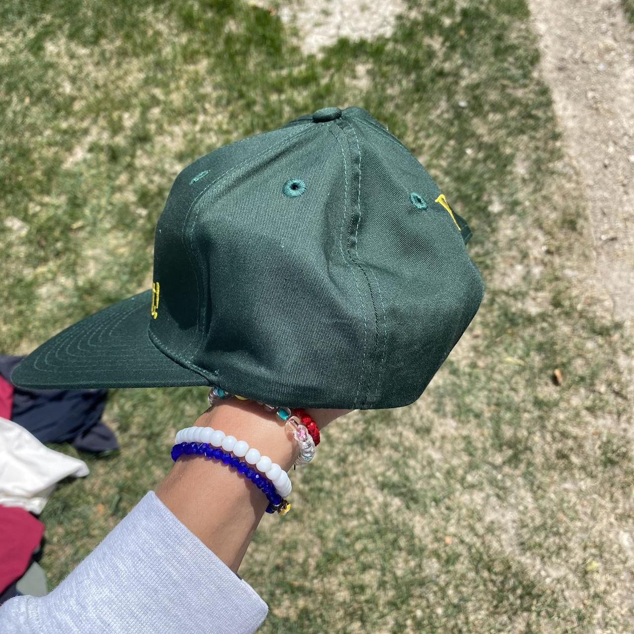 Men's Green and White Hat | Depop