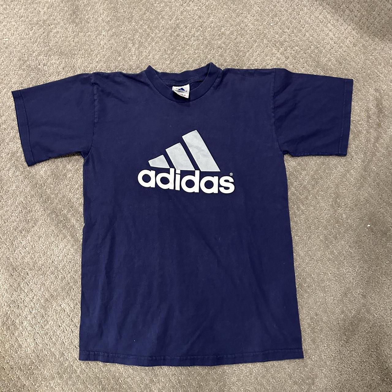 Adidias • Vintage Adidas Logo Tee • M I am 5’11 for... - Depop