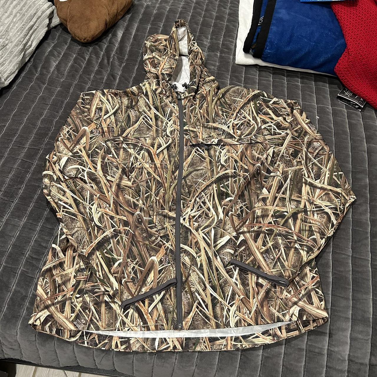 mossy oak • vintage realtree type camo rain jacket •... - Depop