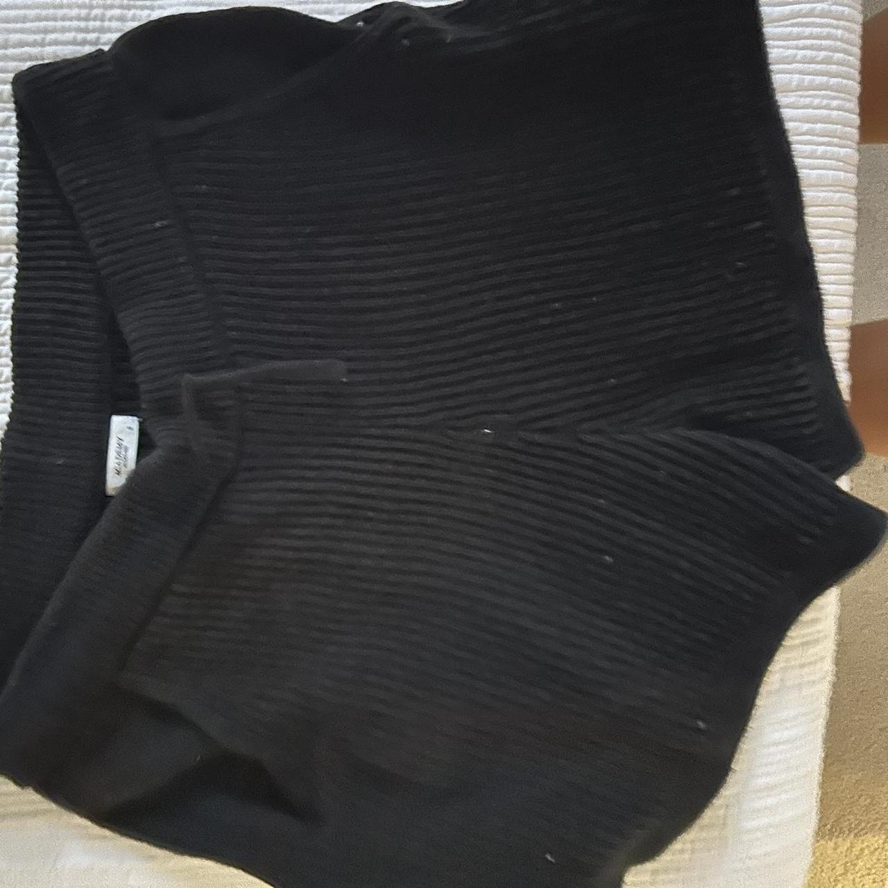 Black knit shorts Depop