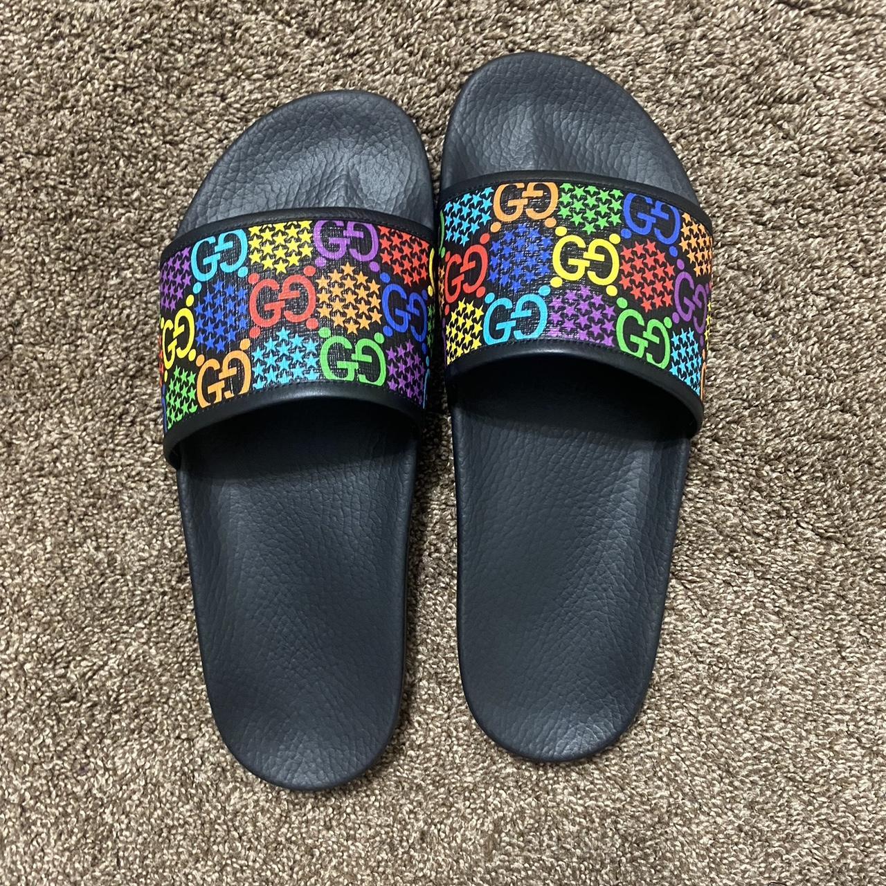 Gucci psychedelic best sale slides womens