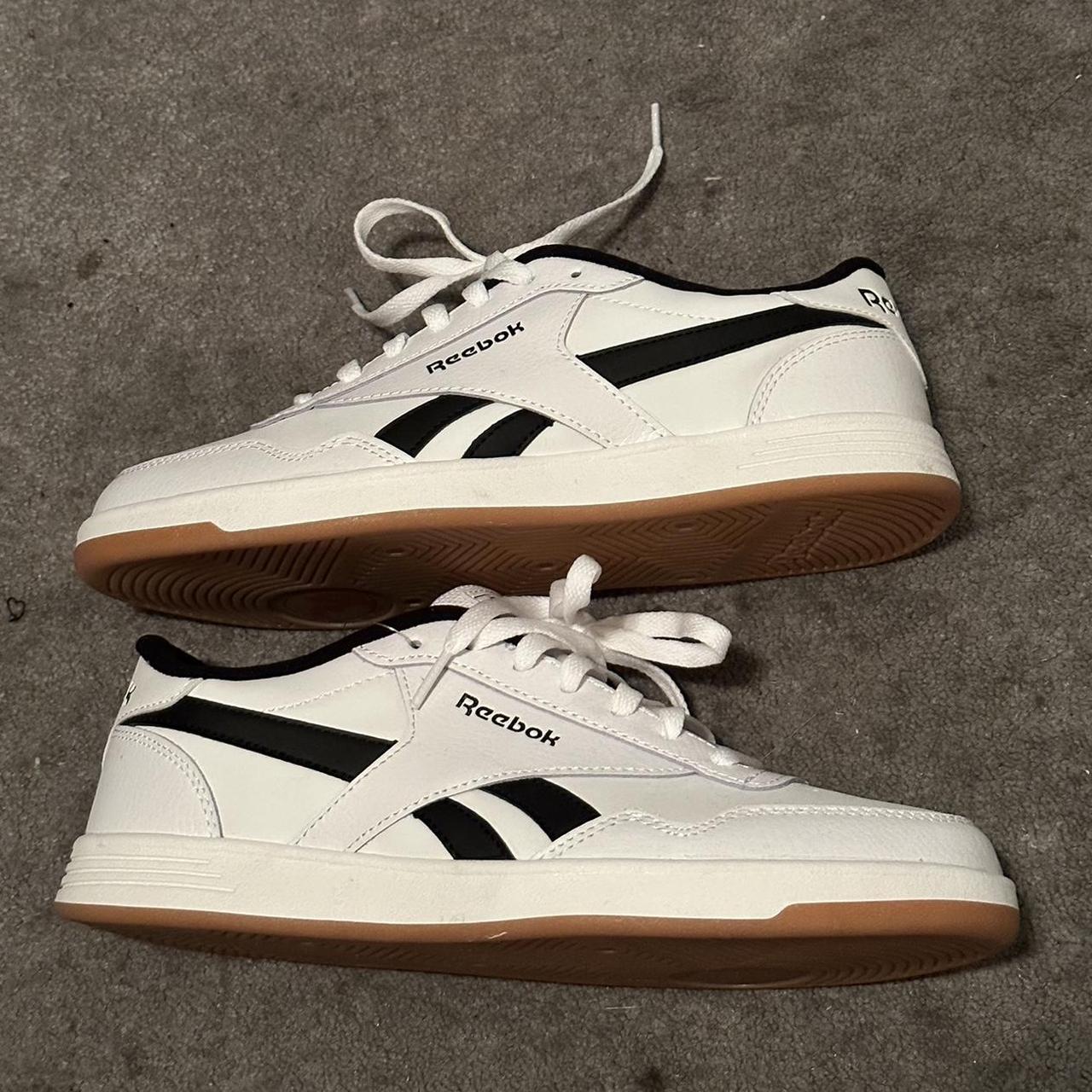 Black and white Reebok shoes. Gum bottoms. Brand new... - Depop