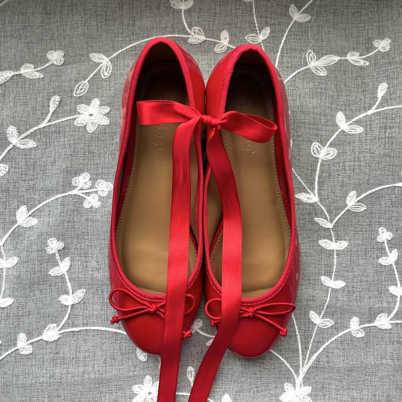 red ballet pumps uk