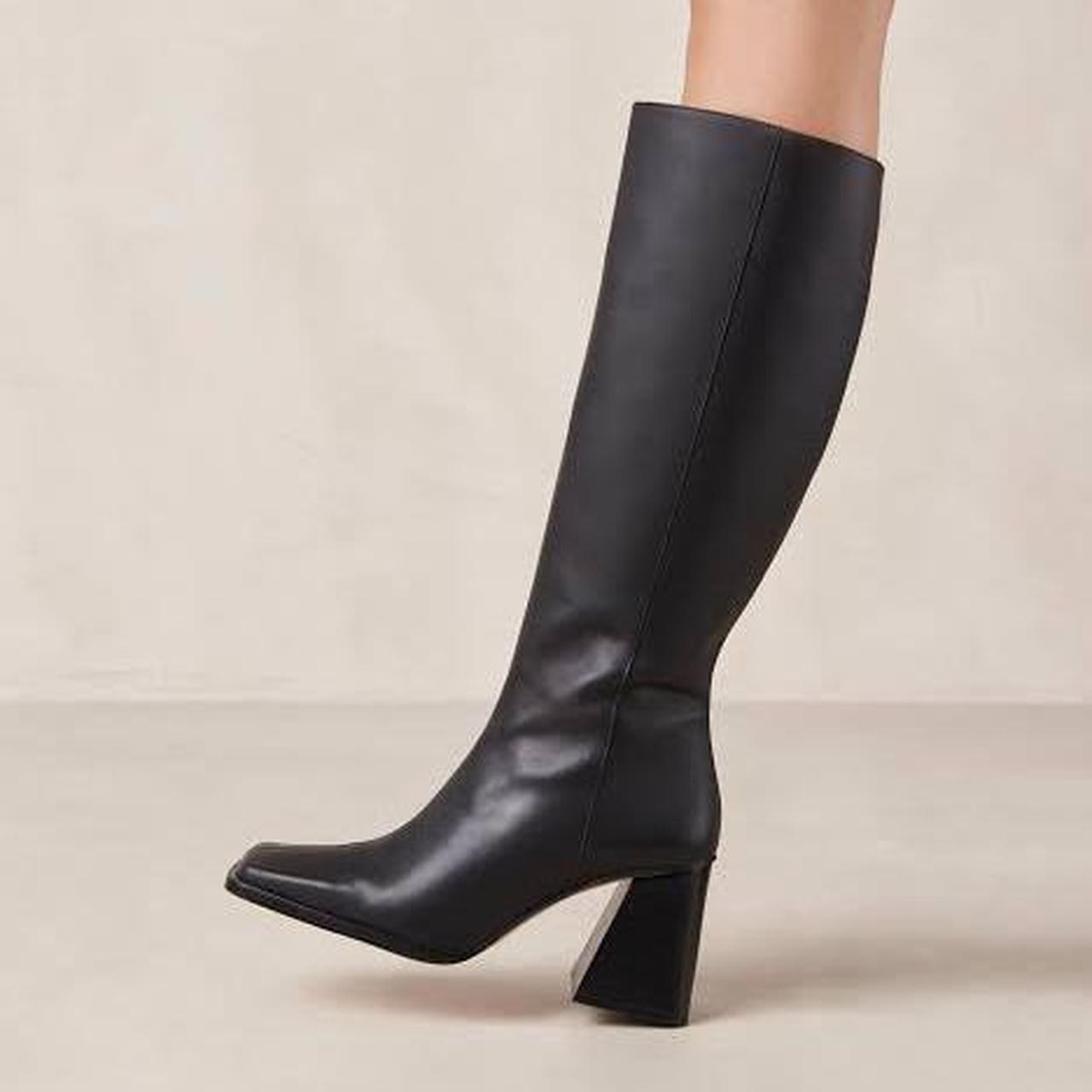 genuine leather knee high boots