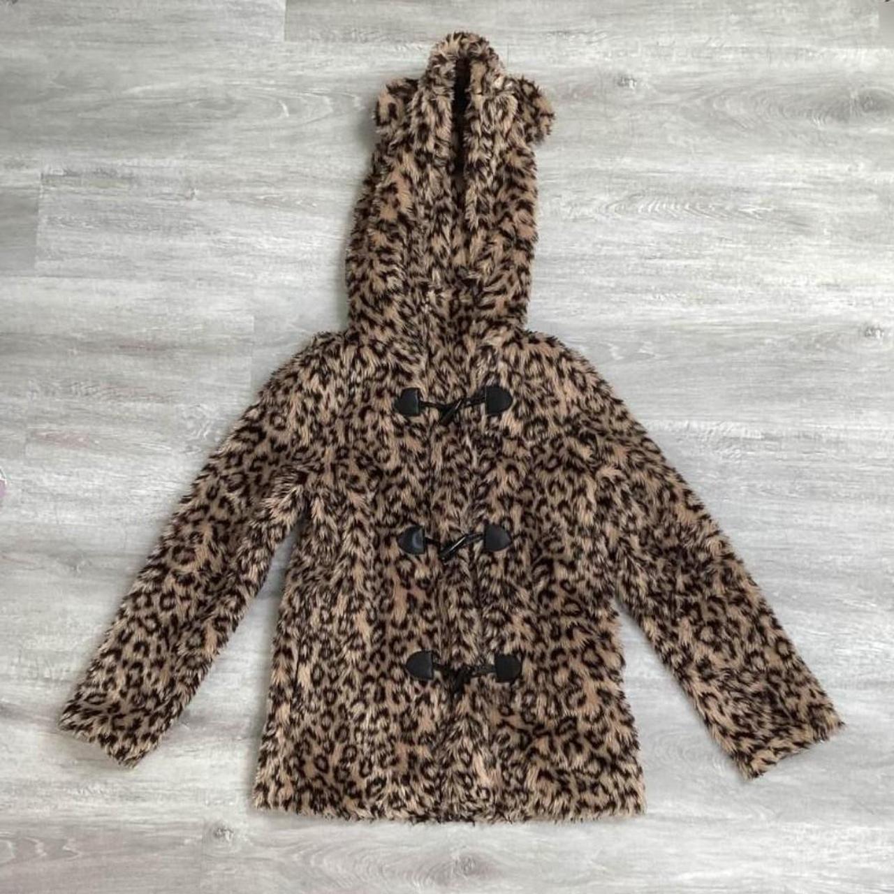 ghost of harlem bear ear fleece / fur double zip... - Depop